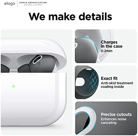 Elago [6 זוגות] תואמים ל- AirPods Pro 2 קצות אוזניים עם כיסוי אוזניות, התואם ל- Apple AirPods Pro דור שני [3 גדלים: גדול + בינוני + קטן]